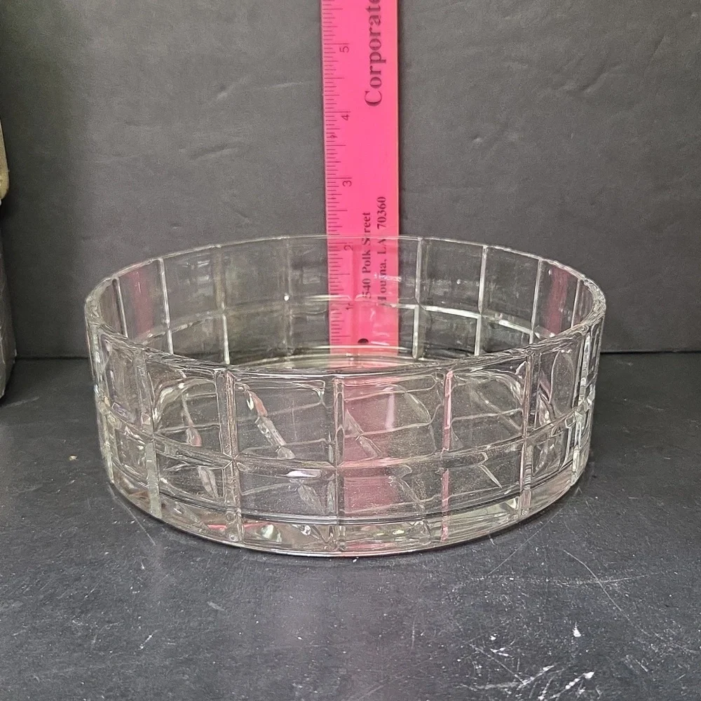 Studio Nova Dinner Party Round Crystal Clear Hostess Bowl 6‎ ¼